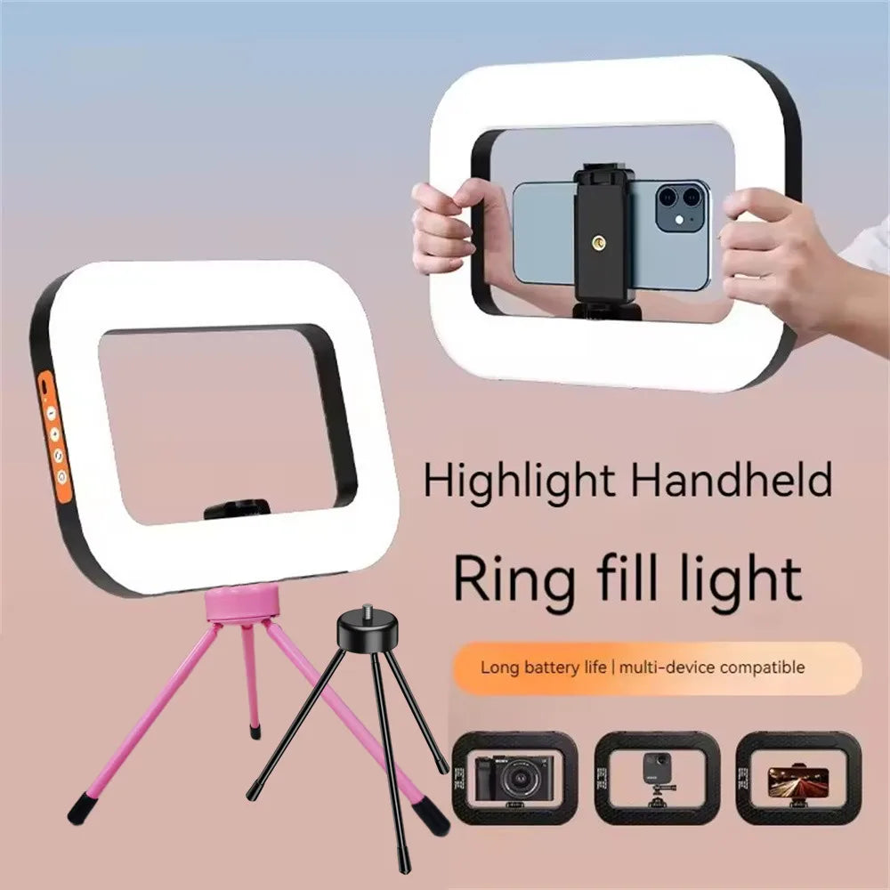 Anneau LED rechargeable portable — selfie, diffusion en direct, photographie, bureau