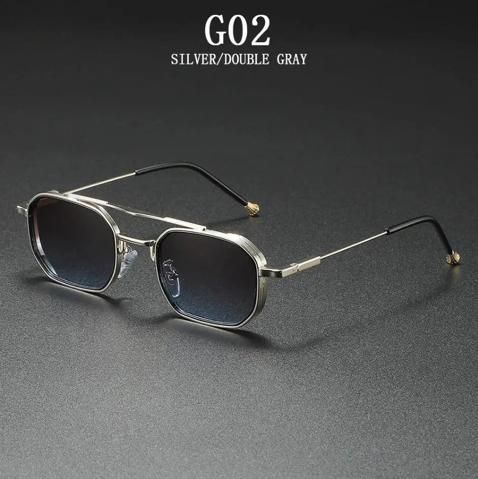 Lunettes de soleil carrées femmes vintage Steampunk — hommes, mode, 2025