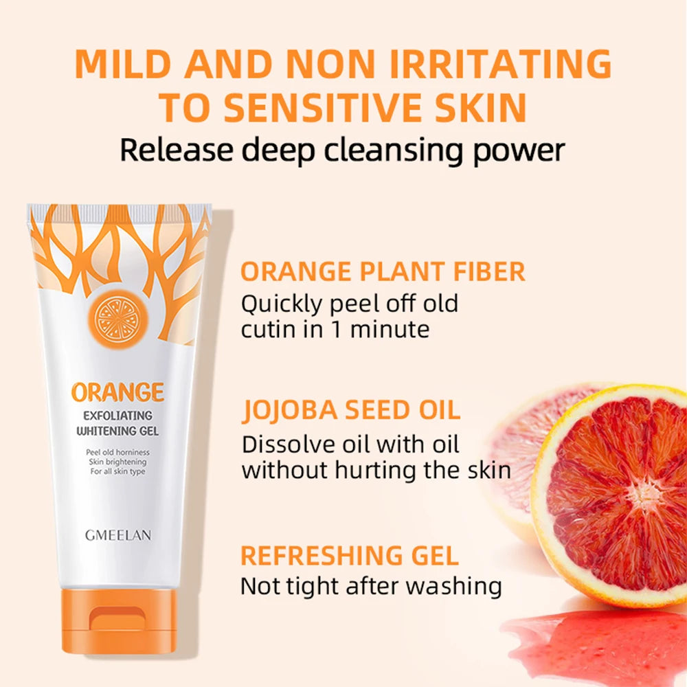 Exfoliating Gel Orange Dead Skin Remover Brighten Peeling 50g Gentle Repair Scrub Whitening Moisturizing Korean Skincare