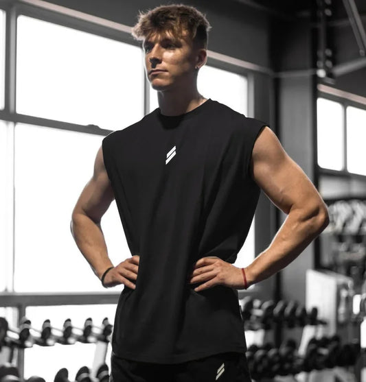 T-Shirt Sans Manches Homme Fitness — Séchage Rapide Maille Respirante Gym