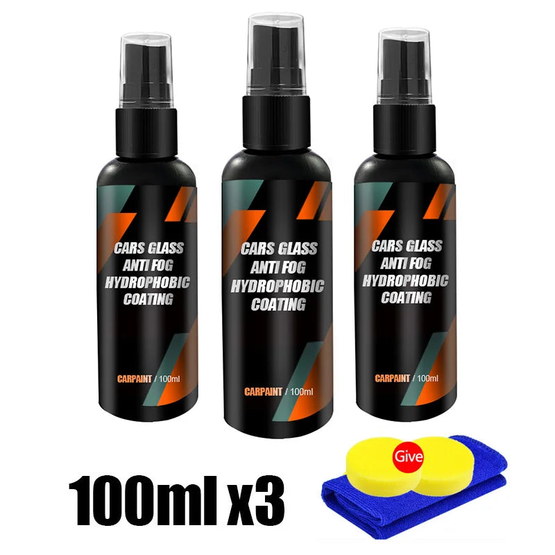 Agent hydrofuge anti-pluie pour vitres de voiture, revêtement nano, agent hydrophobe, agent de suppression du film d'huile, film pour vitres de voiture