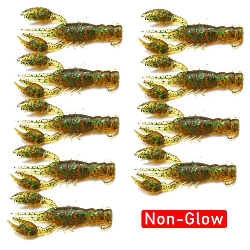 5/10/20 pièces leurres de poisson souples appâts de crevettes artificiels matériel de pêche homard écrevisses ver anguille aiguille nageurs gabarits outils de pêche