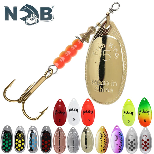NGB métal leurre de pêche Spinner appâts 1 pièces 3.9g 4.6g 7.4g 10.8g 15g cuillère rotative leurres Spinners avec triples crochets brochet appâts