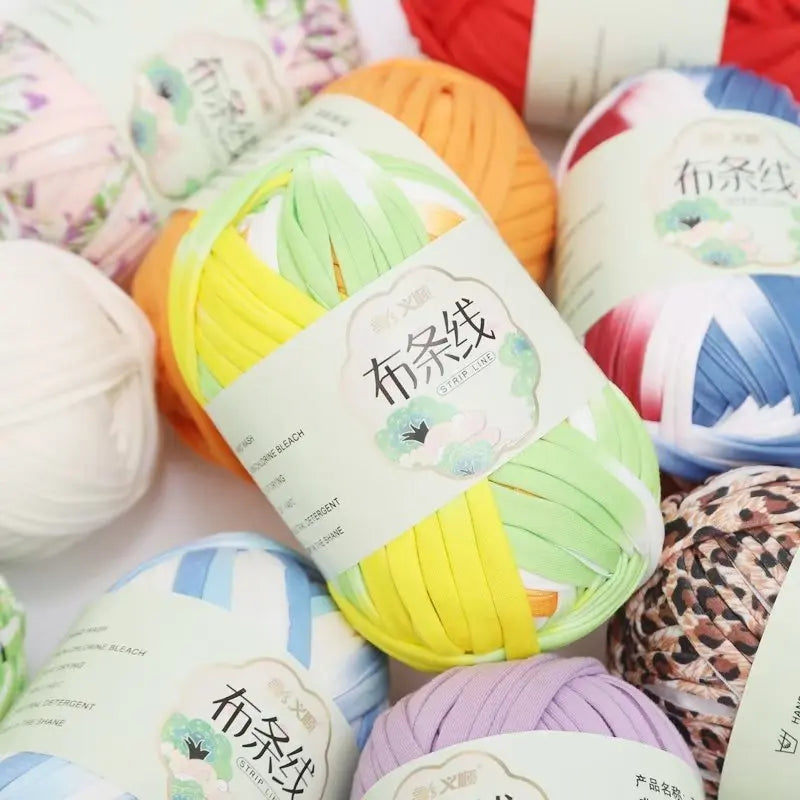 Fil tricot en coton 100g pelote — crochet, couleur unie, bricolage, art, panier, sac, projets