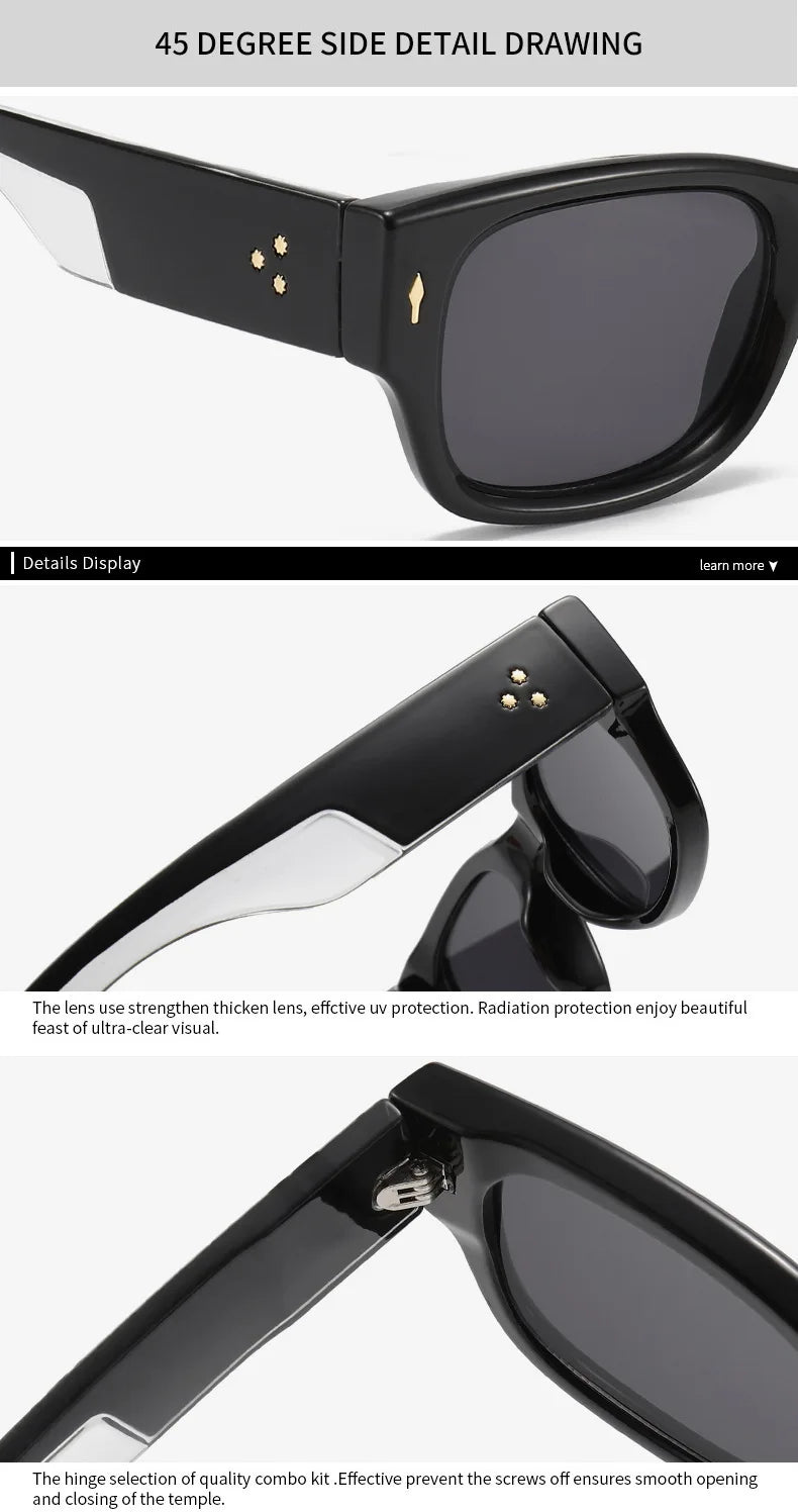 Lunettes de soleil hommes rétro protection solaire — femmes, à la mode, livraison directe, 2025