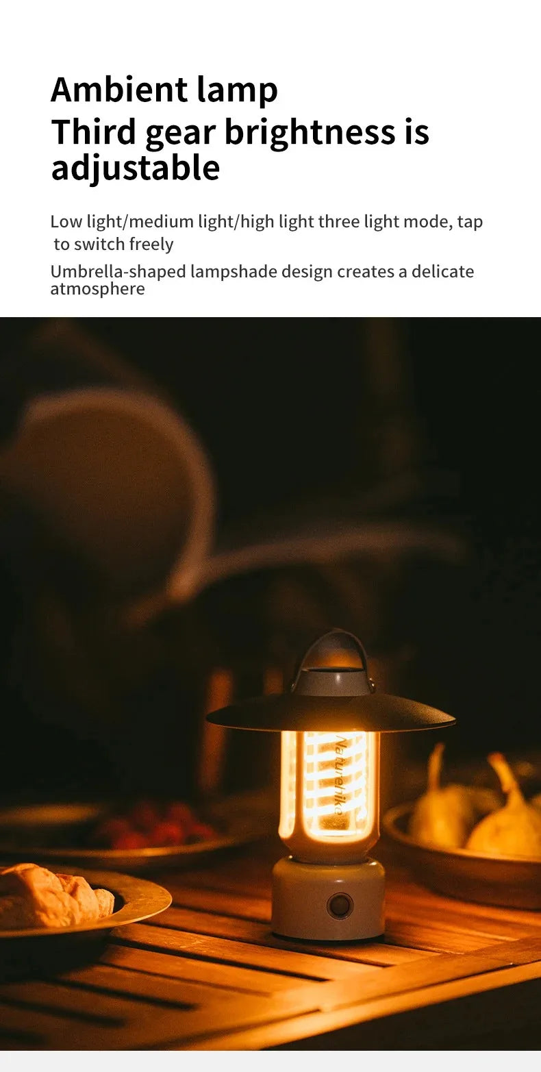 Naturehike rétro lanterne atmosphère lumière Camp lumière extérieure Camping lumière Camping cheval lumière charge tente lumière éclairage