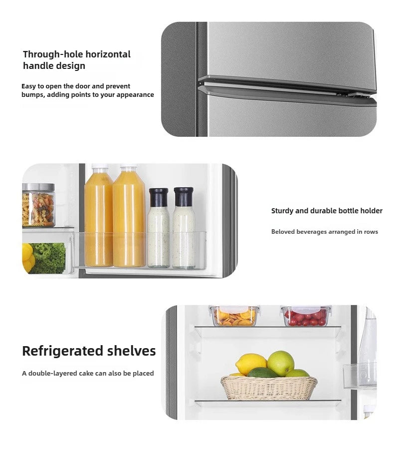 Refrigerador de primera clase, de bajo consumo energético, sin escarcha, congelador de gran capacidad de doble puerta, refrigerador para habitaciones de alquiler Z