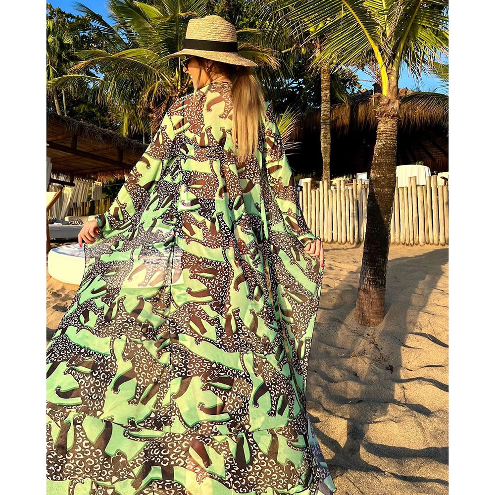 Blue Eyes Bikini Cover-Up, Tuniques de plage, Long Kaftan, Robe de plage, Sarong, Maillots de bain