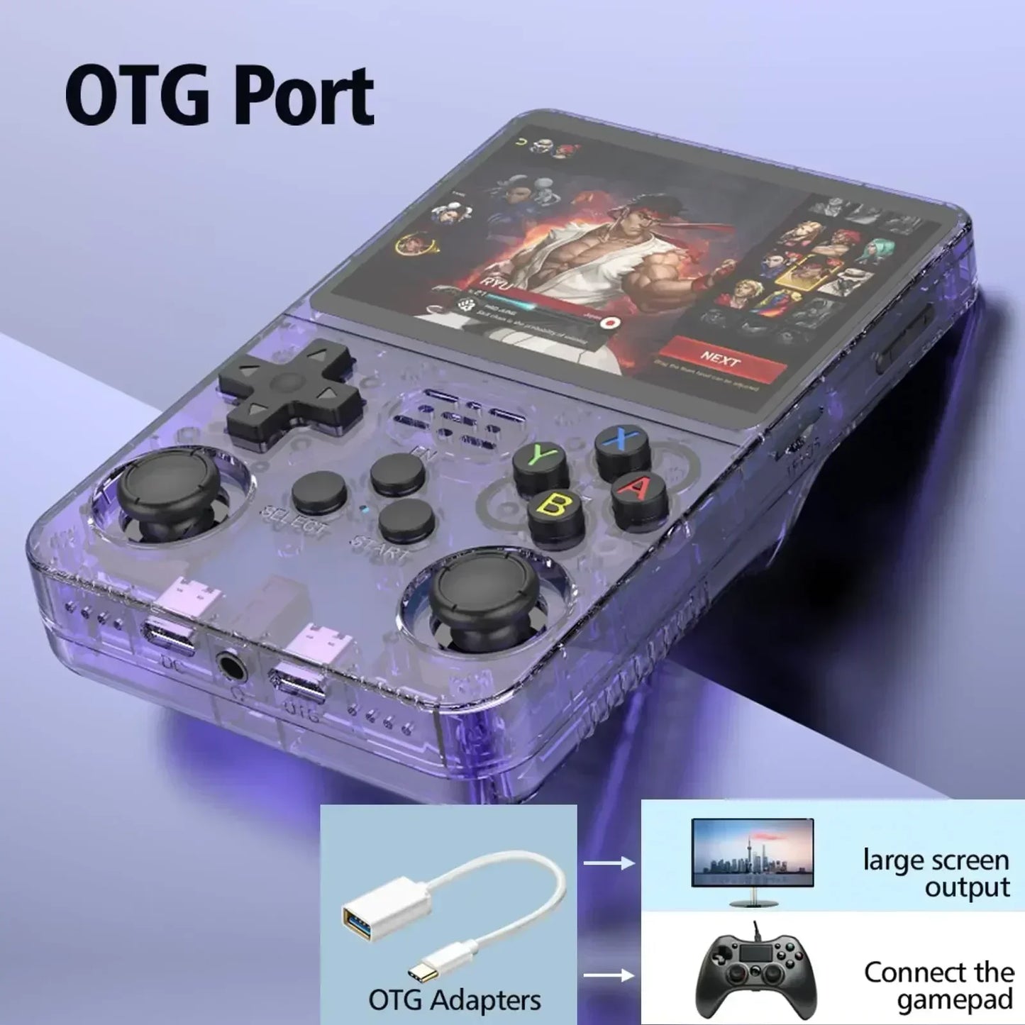 Console de jeu rétro portable 3,5" IPS — 128 Go, Linux, jeux rétro préchargés