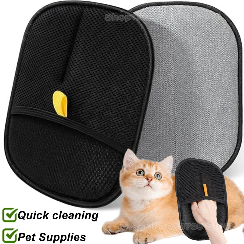 Mitaines d'épilation électrostatiques réutilisables pour animaux de compagnie, brosse de collecte de poils de chien et de chat, dispositif de collage, gants de toilettage pour la maison