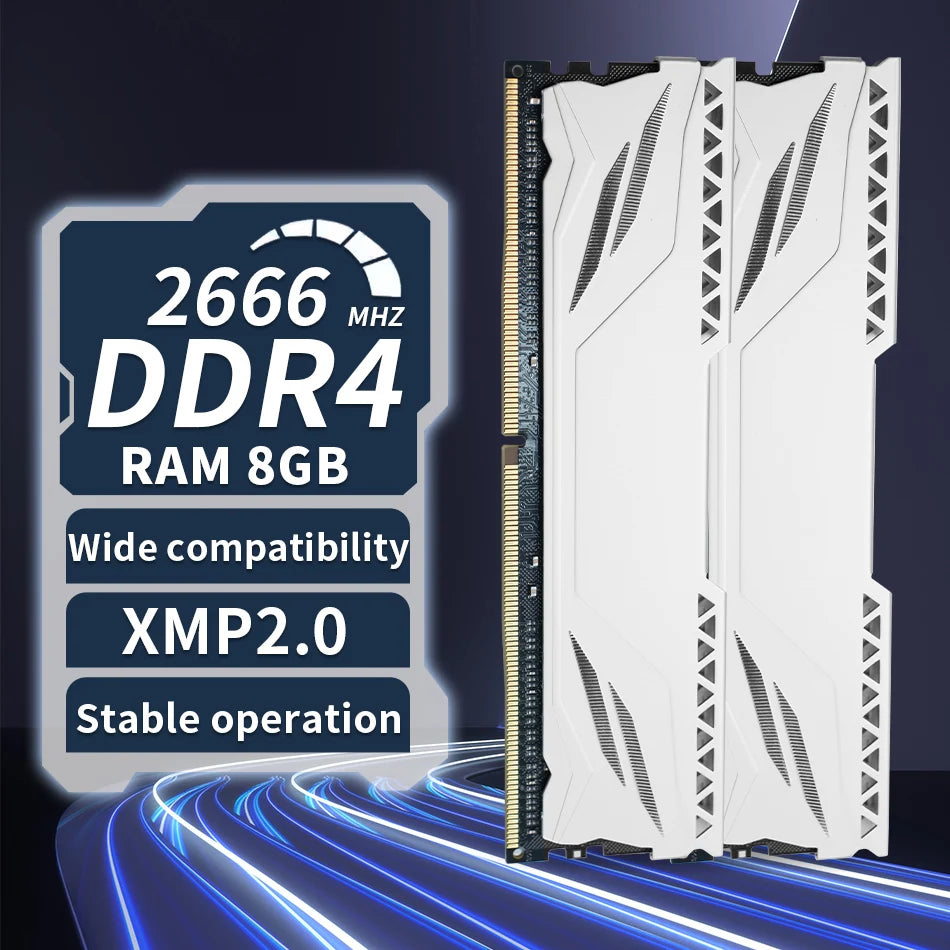 ENVINDA mémoire Ram DDR4 8gb 16gb 2666mhz 3200mhz DDR4 mémoire de bureau 288pin Udimm XMP2.0 dissipateur thermique pour carte mère