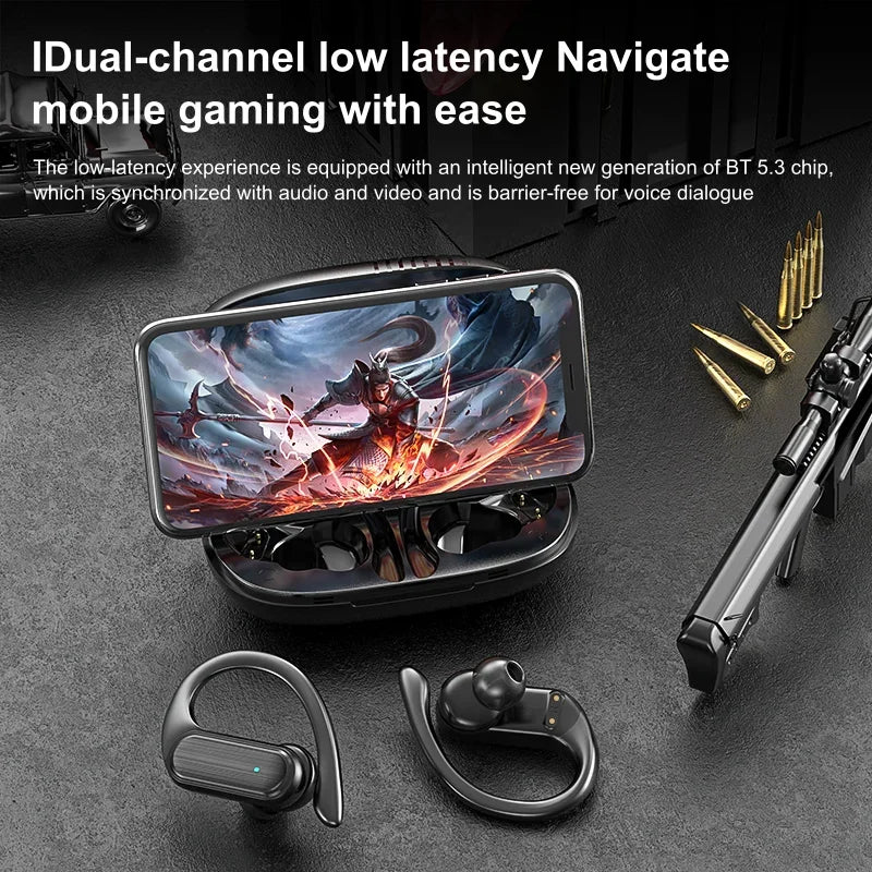 For CB & JBL Bluetooth TWS Wireless Earphones A520 Earpieces Earhooks Gaming Headset Sports Touch Control Earbuds with Mic