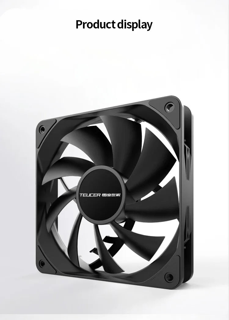 TEUCER PC boîtier d'ordinateur ventilateur PWM 4 broches 120mm silencieux 12CM ventilateur CPU refroidisseur ventilateur de refroidissement radiateur de refroidissement ventilateur 12V ajuster la vitesse du ventilateur