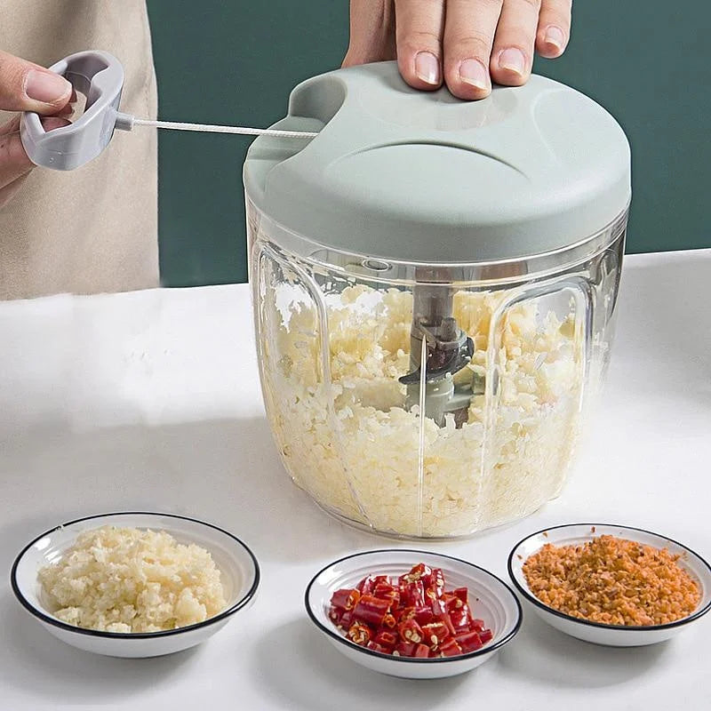 Hachoir à viande manuel 500/900ML, hachoir à ail rotatif, presse-ail, coupe-oignon et légumes, accessoires de cuisine