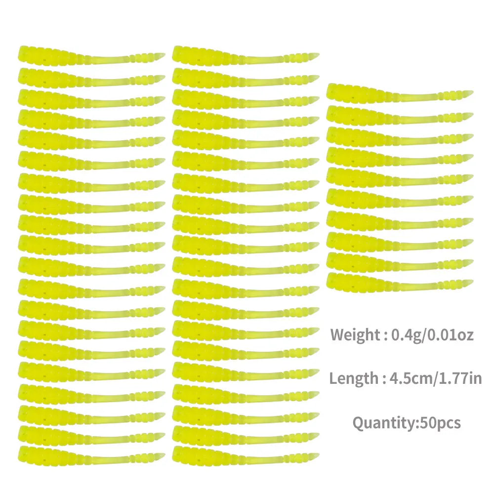 Leurre souple en silicone 4,5 cm avec queue en T — nageur, pêche carpe, black-bass, brochet