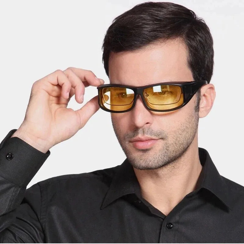 Lunettes de Vision Nocturne Conduite Nuit — Protection UV Unisexe Cadeau