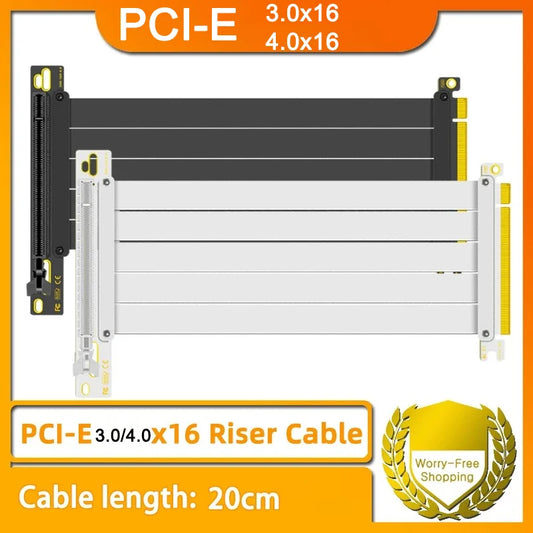 Câble Riser PCI-E 3.0/PCI-E 4.0 X16, carte vidéo, extension Flexible haute vitesse blindée EMI, rallonge PCI Express Gen 4 GPU