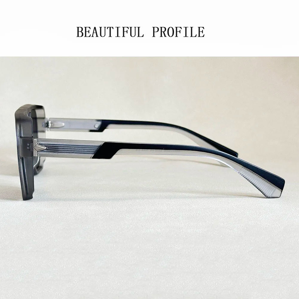 Lunettes de soleil carrées pour hommes — vacances, mode, vintage, femmes, 2025