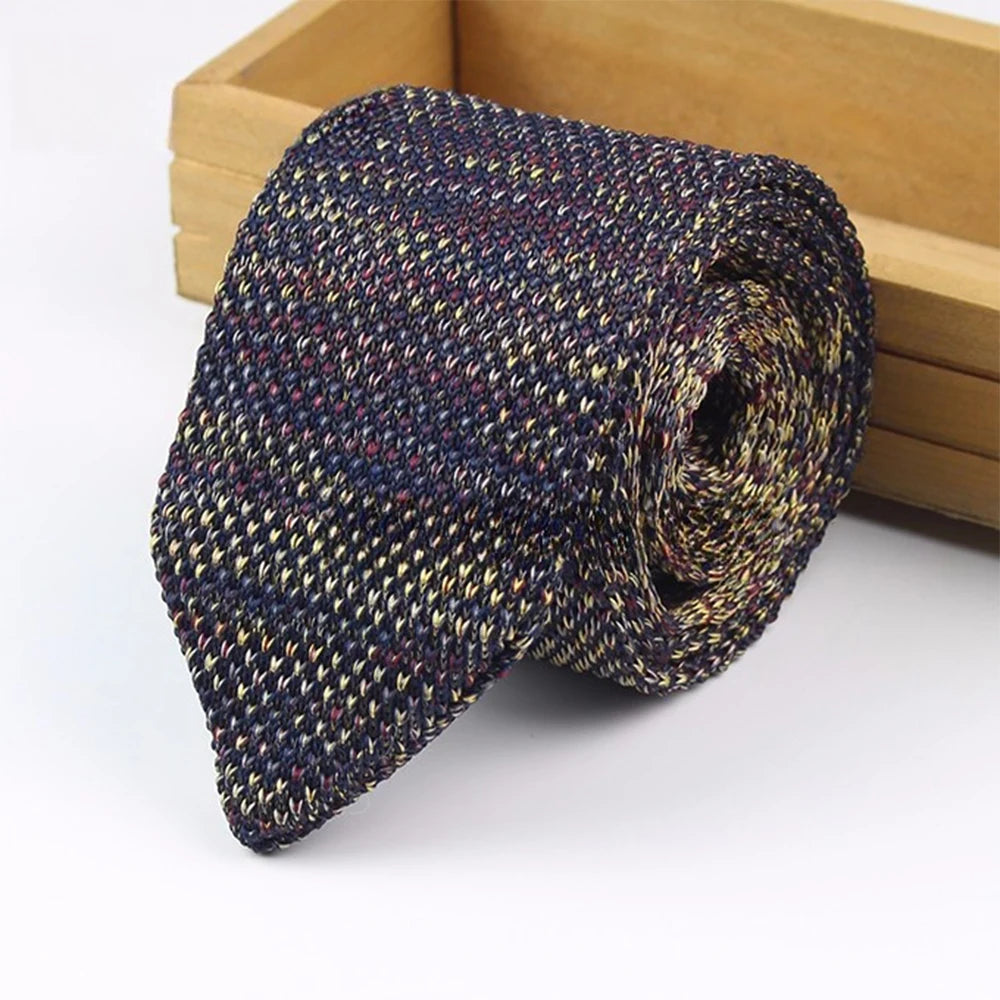 Cravate homme tricotée dégradée — slim, classique, tissée, étroite