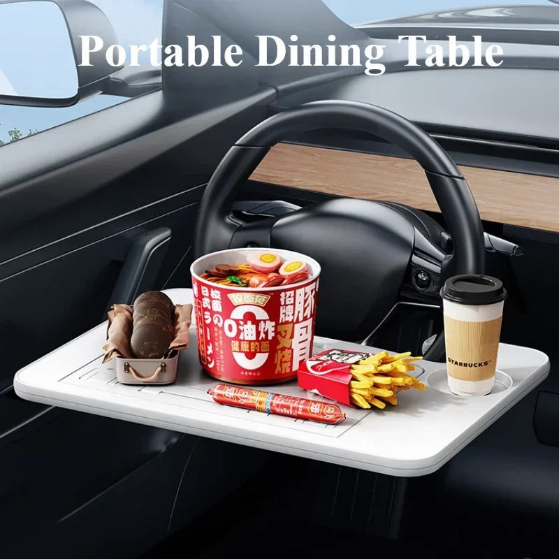 Eary – bureau à volant de voiture pour ordinateur portable, accessoires de voyage sur route, Table pour hommes et femmes, plateau de travail pour manger avec porte-boissons
