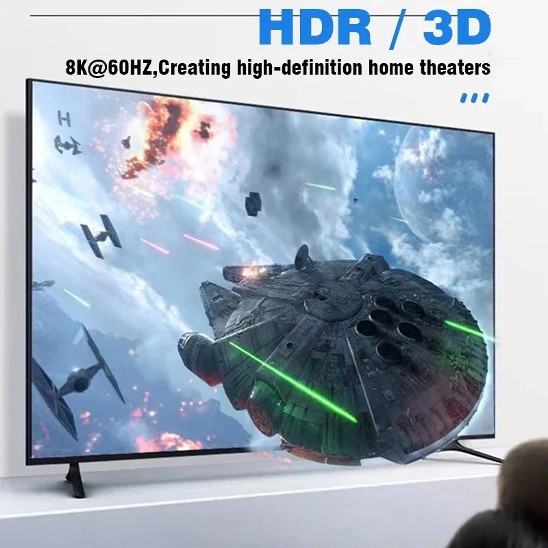 Mini/Micro HDMI to HDMI 2.1 48Gbps 8K60HZ 4K120HZ Converter for Projector HDTV PS4 PS5 Laptop