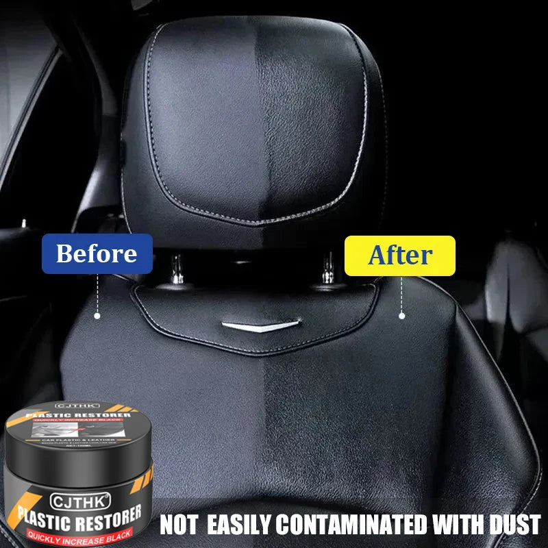 Car Plastic Restorer Back to Gloss Black Auto Interior Leather and Panel Renewal Wax Coating Agent Auto Polish and Repair Coating