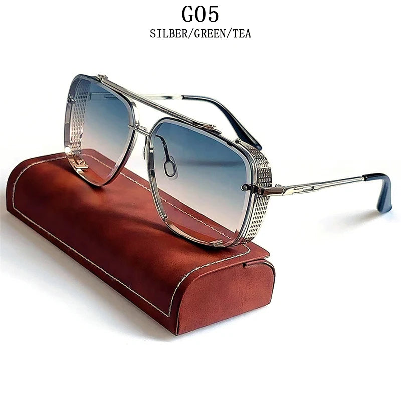 Lunettes de soleil Steampunk vintage pour hommes — punk, surdimensionné, femmes, rétro, carré