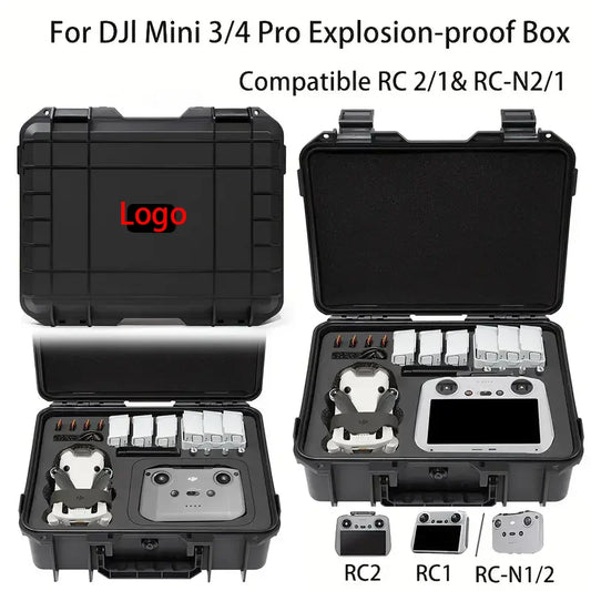 Étui rigide antidéflagrant pour drone — sac portable, étanche, grande capacité, coque de protection