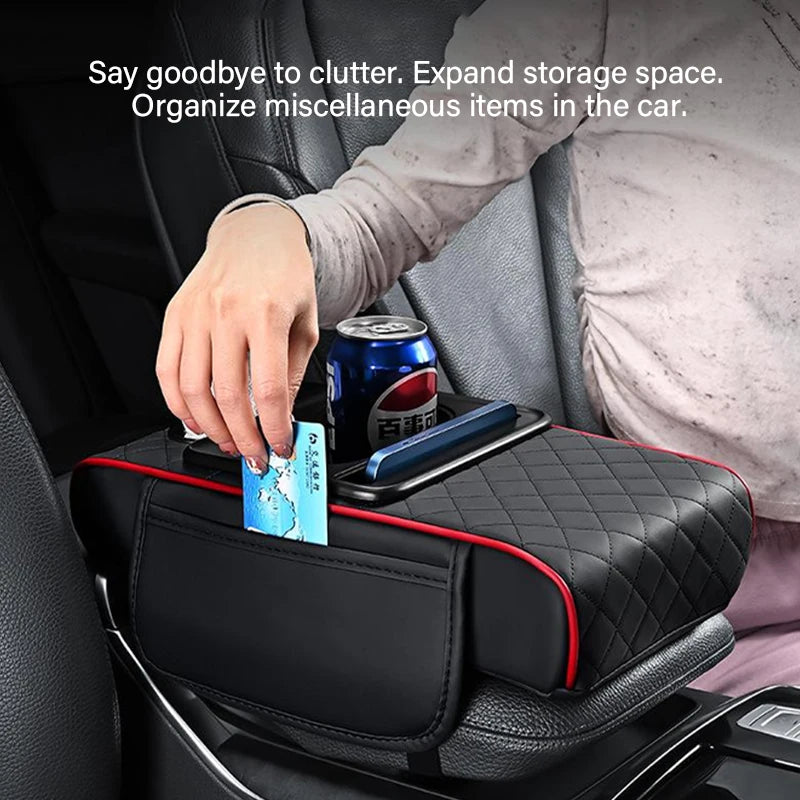 Cojín reposabrazos de consola central automática, con 2 portavasos, cojín elevador de reposabrazos, funda de almohada para todas las estaciones