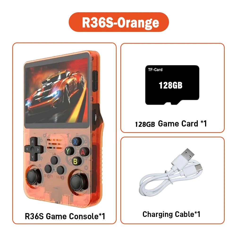 Console de jeu rétro portable 3,5" IPS — 64 Go, plusieurs couleurs, lecteur portable, jeux classiques