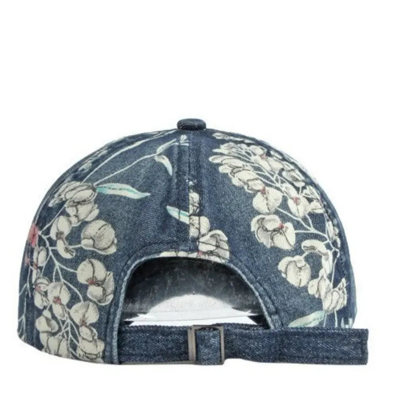 LDSCircJR-Gorra de béisbol de tela vaquera con estampado floral para hombres y mujeres, sombreros Snapback ajustables para exteriores, primavera, 170