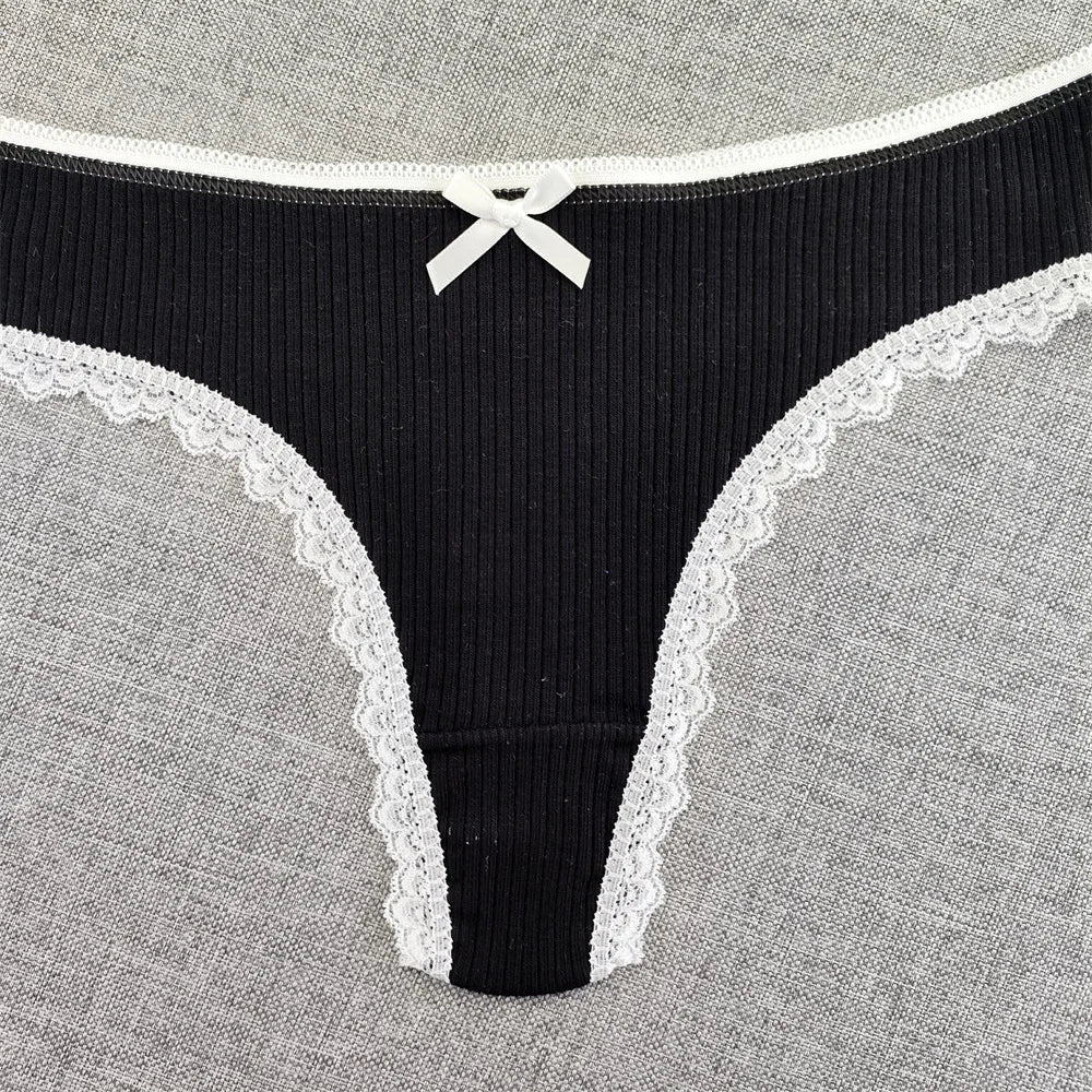 Culottes Dentelle Garniture Femme — Lot de 3 Pièces Lingerie