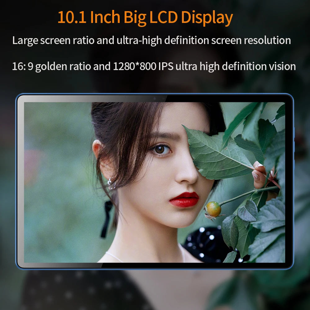 Tablette 4G 10,1 pouces Android Octa Core — 8 Go RAM, 256 Go, WiFi 5G, double SIM, écran HD