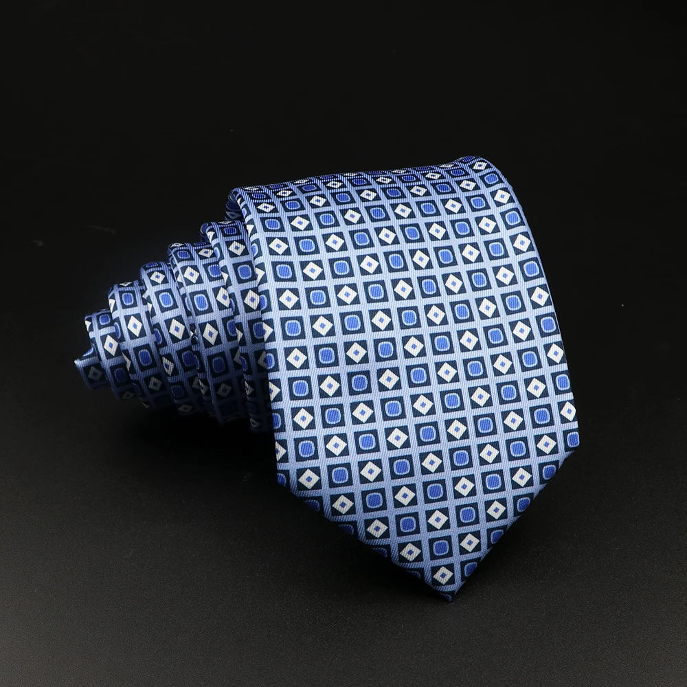 51 Estilos hombres corbatas de seda Jacquard a rayas a cuadros corbata floral accesorios uso diario camisa traje corbata regalo de fiesta de boda