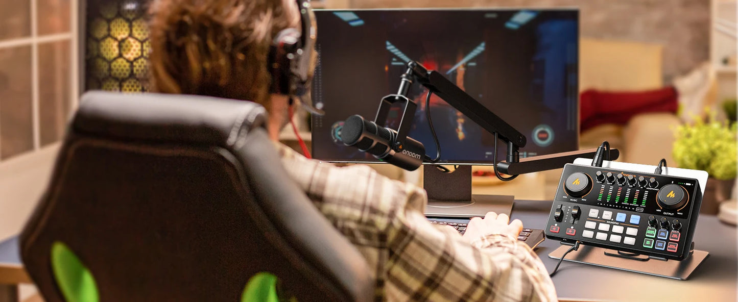 Interface Audio Double XLR — Podcast, Streaming & Gaming Professionnel