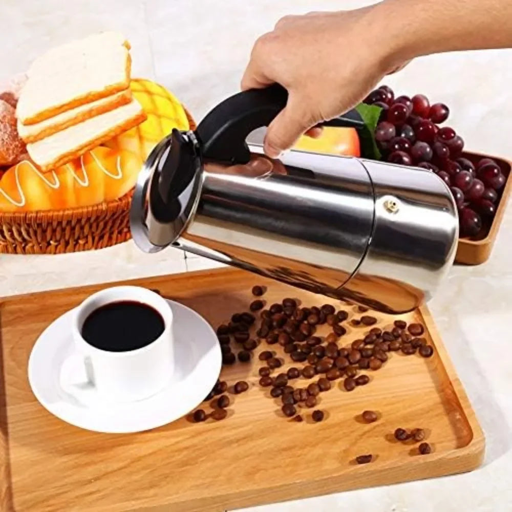 Cafetières moka en acier inoxydable, expresso, tasse à café, théière, café Latte, cafetière Portable pour Camping et maison