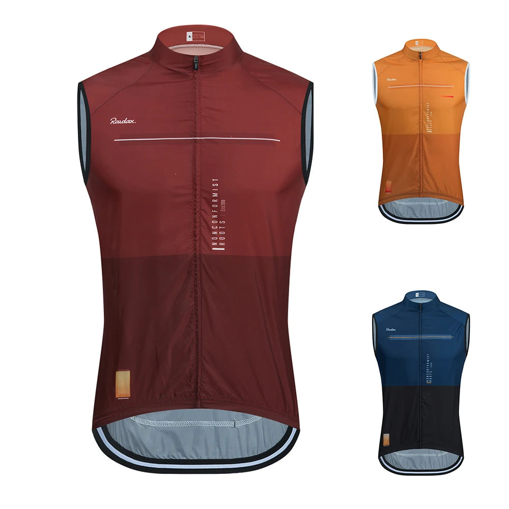 Gilet de cyclisme sans manches en maille — maillot de corps, coupe-vent, vêtements de moto