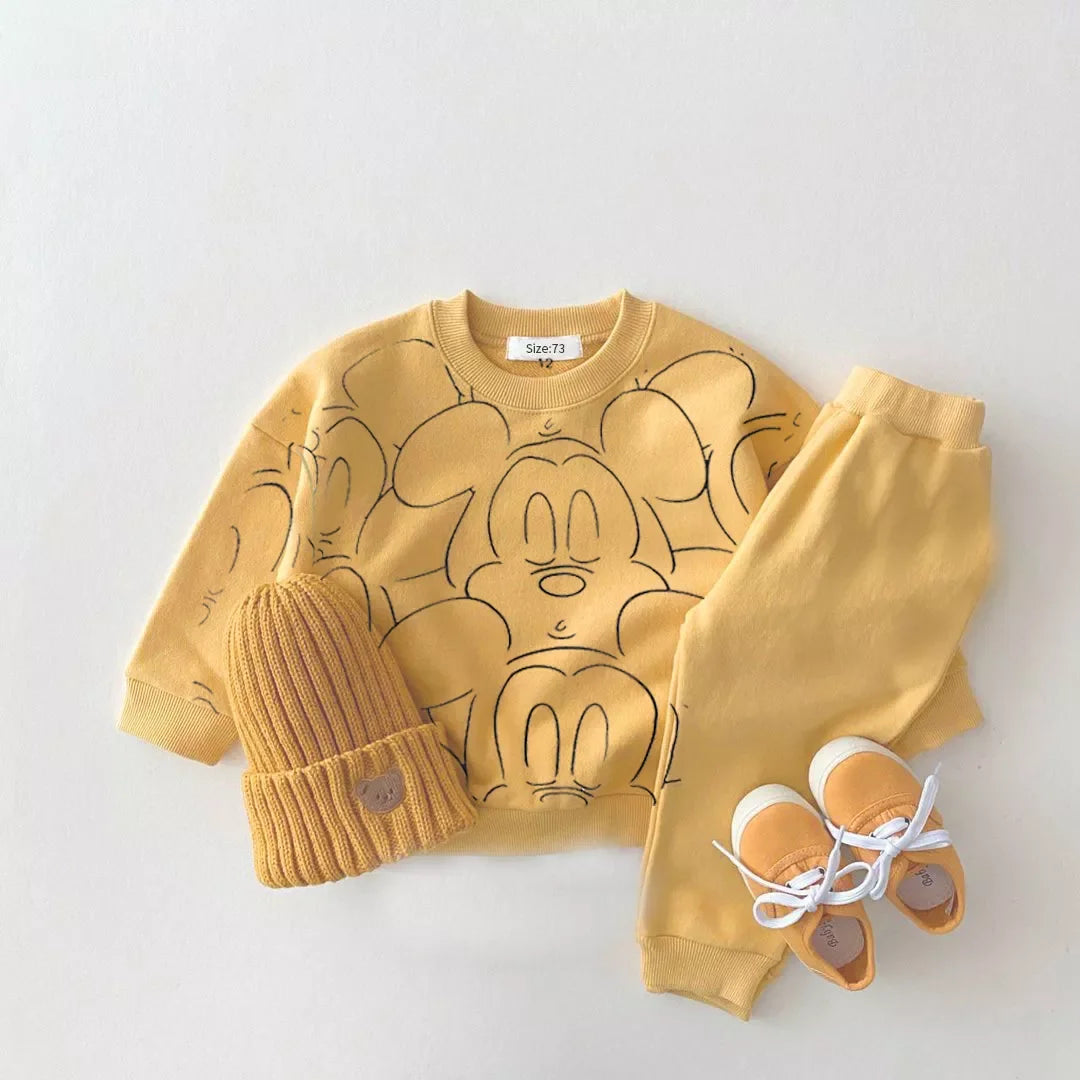 Cartoon Tracksuit for Baby Boys and Girls, College T-shirt and Shorts Set, Casual and Durable, Designer Clothes, New, Summer
