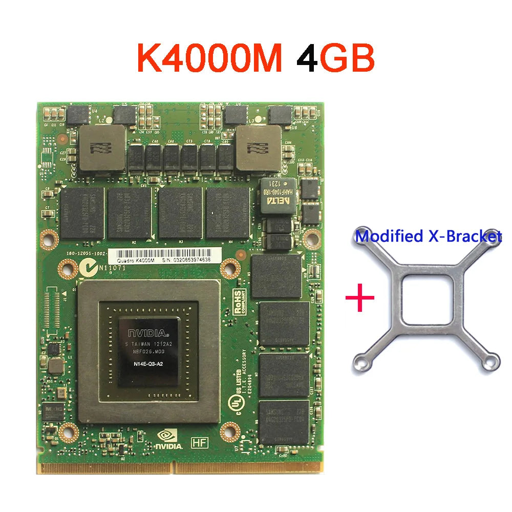 Carte vidéo Quadro K610M K1000M K1100M K2000M K2100M K3000M K3100M K4000M K4100M K5000M K5100M pour iMac A1311 A1312 2010 2011