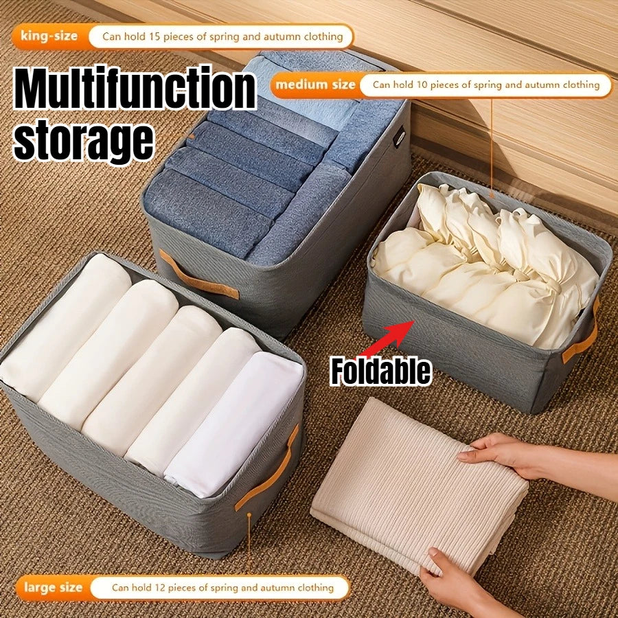 Boite de Rangement Garde-Robe Pliable — Organisateur Vêtements & Linge