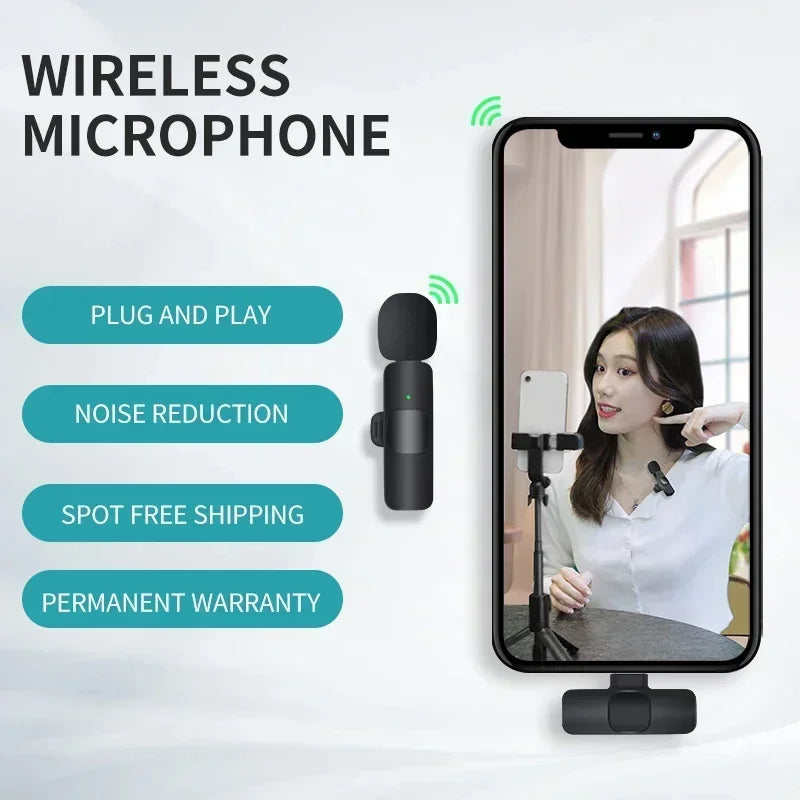 Micrófono Lavalier Inalámbrico Portátil Lenovo Mini para Transmisiones en Vivo, Videojuegos, Grabación de Audio y Video, iPhone, Android