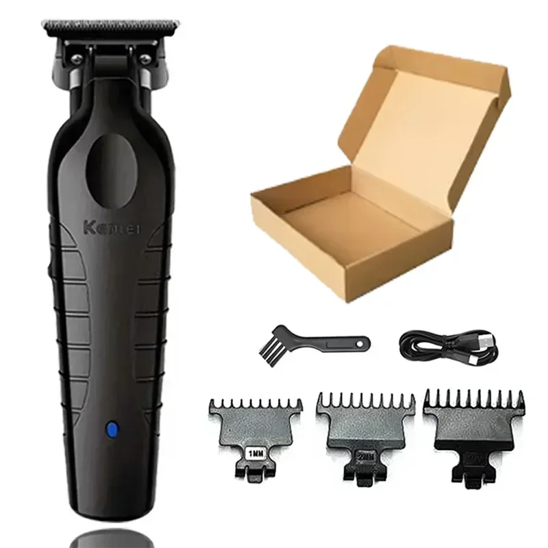 Kemei cortadora de pelo Km-809A Km-2299 Km-2024 cortadora de barba inalámbrica UBS Recargable potentes cortadoras de pelo eléctricas para hombres