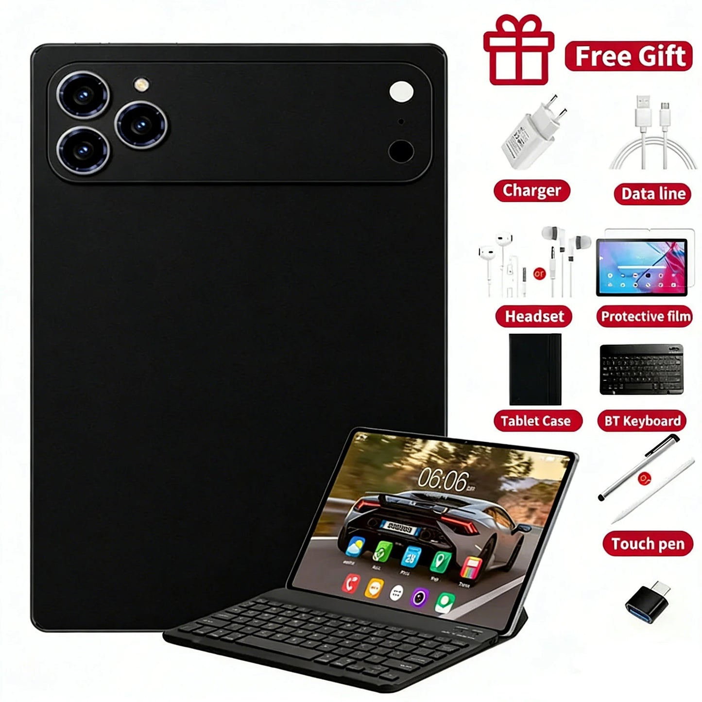 Nueva tableta original edición global 2026 Android 16 Pad 17 Pro Max 24 GB + 2 TB, tableta 5G con doble tarjeta SIM WIFI HD 4K, mini tablet PC