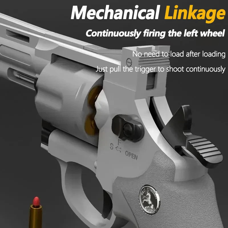 Lanzador de revólver ZP5 357 de tiro continuo, pistola de dardos suaves, juguete para niños y adultos, arma de juego al aire libre
