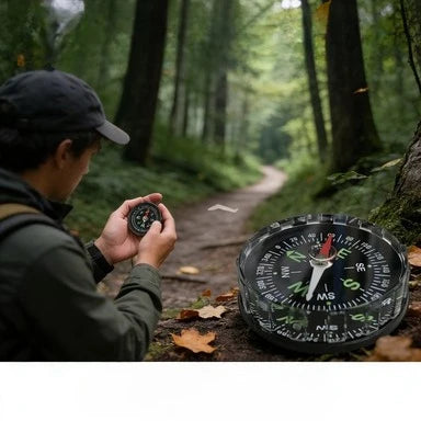 Boussole de Randonnée Étanche Multifonctionnelle — Survie, Alpinisme & Navigation