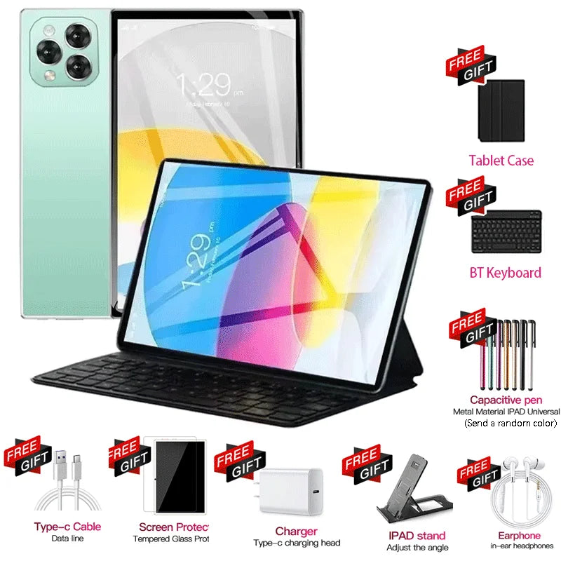 Tablette PC 11 pouces Android 16 — 24 Go RAM, 2 To ROM, 4K HD, 5G, double SIM, appel vidéo, WiFi