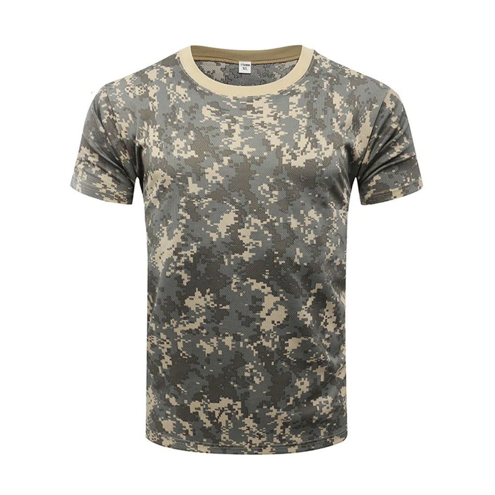 CamSolomon-T-shirt à manches courtes et col rond 3D pour hommes, vêtements de plein air, t-shirts de sport décontractés, mode de rue, été