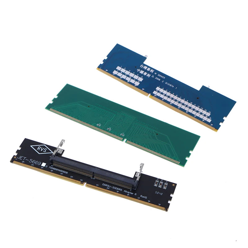 Adaptateur DDR3 DDR4 DDR5 pour ordinateur portable, convertisseur de carte SO-DIMM vers ordinateur de bureau, connecteur de mémoire RAM