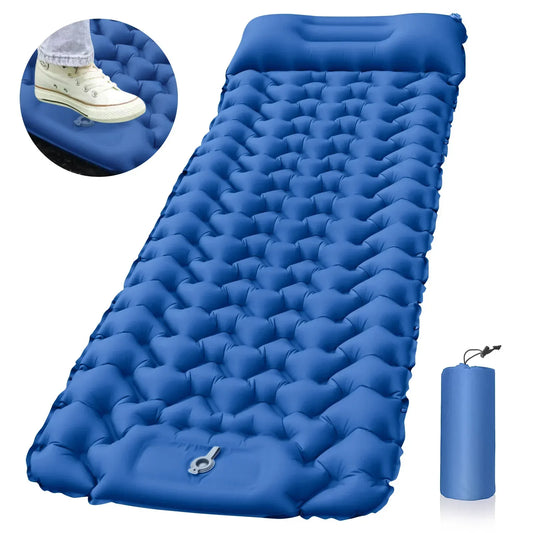 Coussin de couchage d'extérieur, matelas gonflable de Camping avec oreillers, tapis de voyage, lit pliant, coussin d'air ultraléger, randonnée Trekking