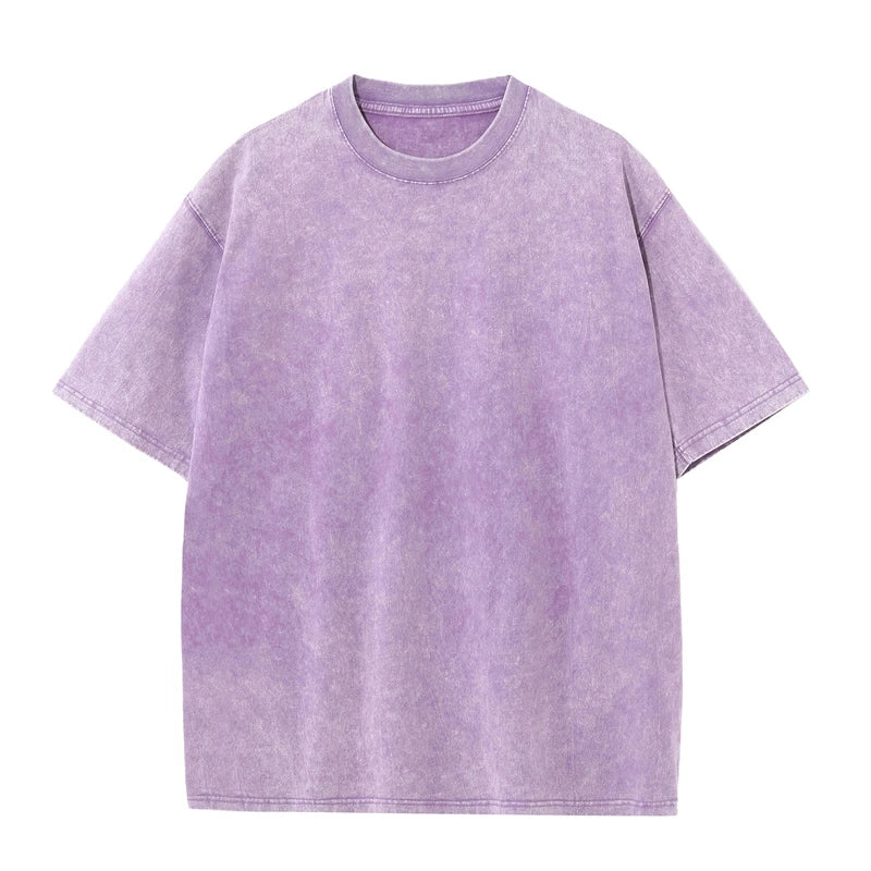 T-Shirt Coton Lourd 230G Homme — Vintage Lavé Surdimensionné Streetwear